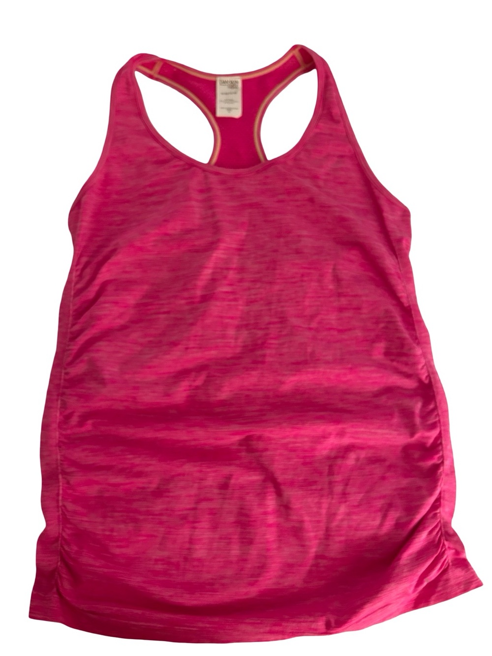 Danskin XL Workout Exercise Tank Top Pink Ruched Sides